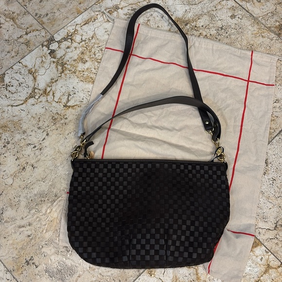 Clare V Moyen Messenger Bag Brown Woven - Picture 3 of 8